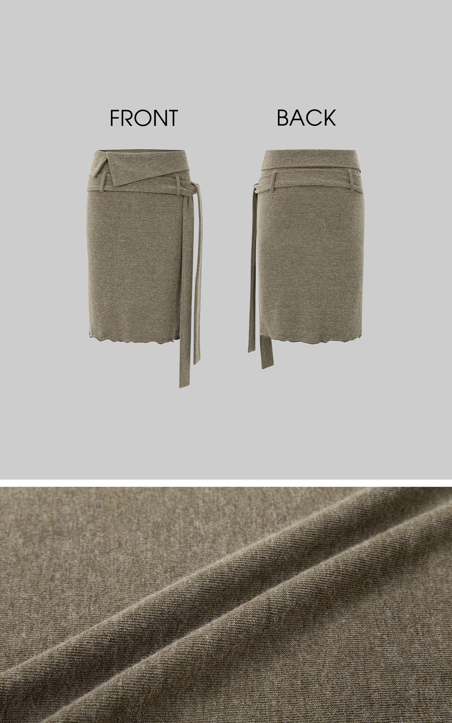 IAMXIAA Utility Peplum Jacket &amp; Draped Midi Skirt Two-Piece Set