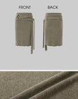 IAMXIAA Utility Peplum Jacket & Draped Midi Skirt Two-Piece Set
