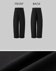 IAMXIAA Low-Rise Double Button Oversized Wide Leg Tailored Pants