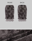 Hydrae Buckle Collar Moto Jacket & Layered Lace Skirt Set