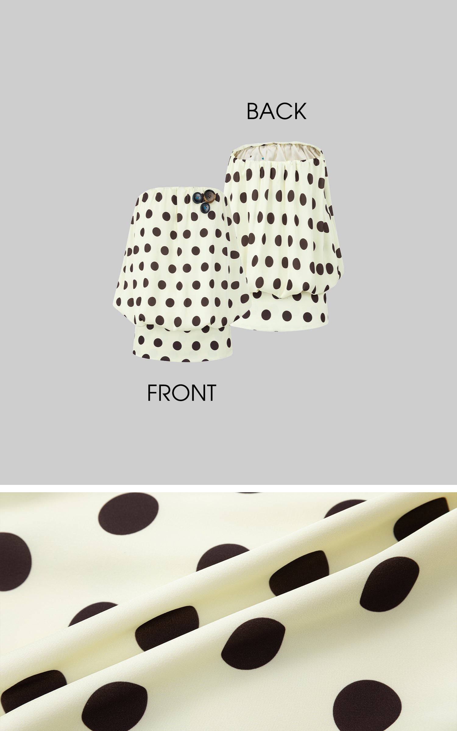 IAMXIAA Polka Dot Strapless Mini Dress