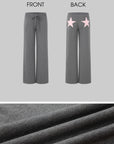 IAMXIAA Star Patch Wide Leg Sweatpants Drawstring Waist Lounge Pants