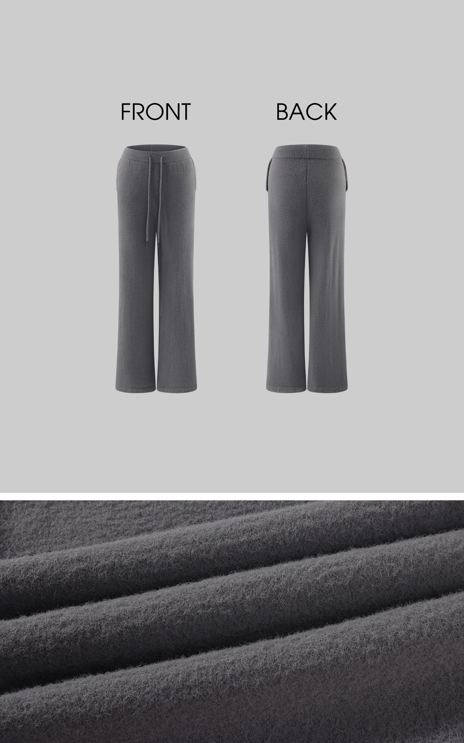 WARDEN EDGE Brushed Knit Hoodie Camisole &amp; Wide-Leg Pants Set