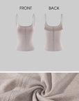 Hydrae Soft Sheer Knit Camisole & Low-Rise Floor-Length Column Skirt Two-Piece Set