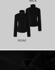 ROVENTE Sculpted Double-Breasted High Collar Jacket