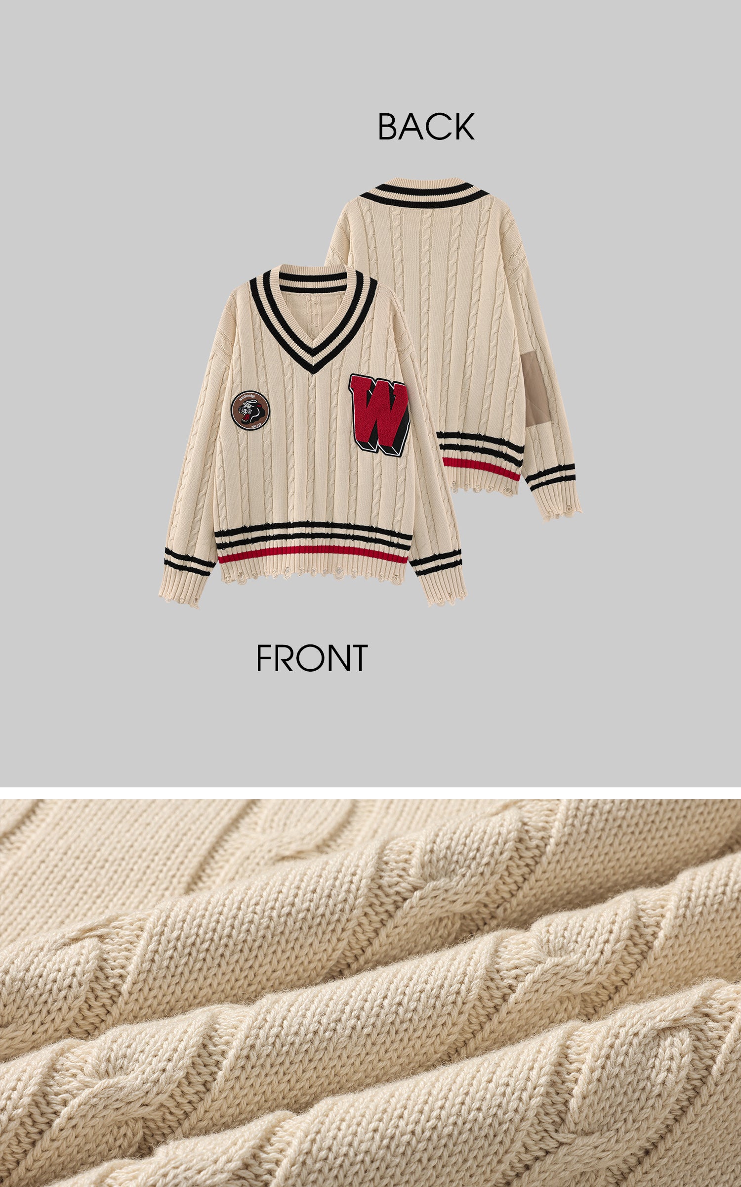 WARDEN EDGE オーバーサイズバルティニットセーター