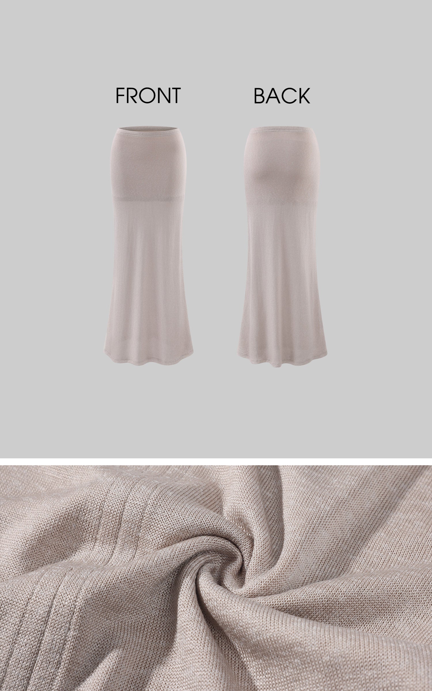 Hydrae Soft Sheer Knit Camisole &amp; Low-Rise Floor-Length Column Skirt Two-Piece Set