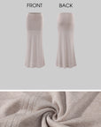 Hydrae Soft Sheer Knit Camisole & Low-Rise Floor-Length Column Skirt Two-Piece Set