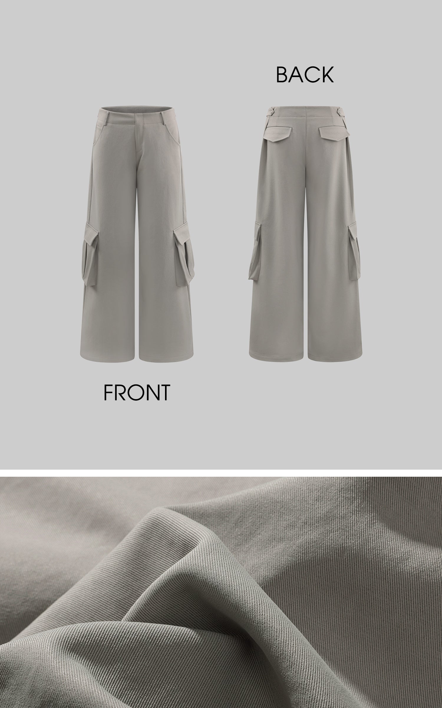 Rase le sol Utility Jacket and Wide-Leg Cargo Pants Set