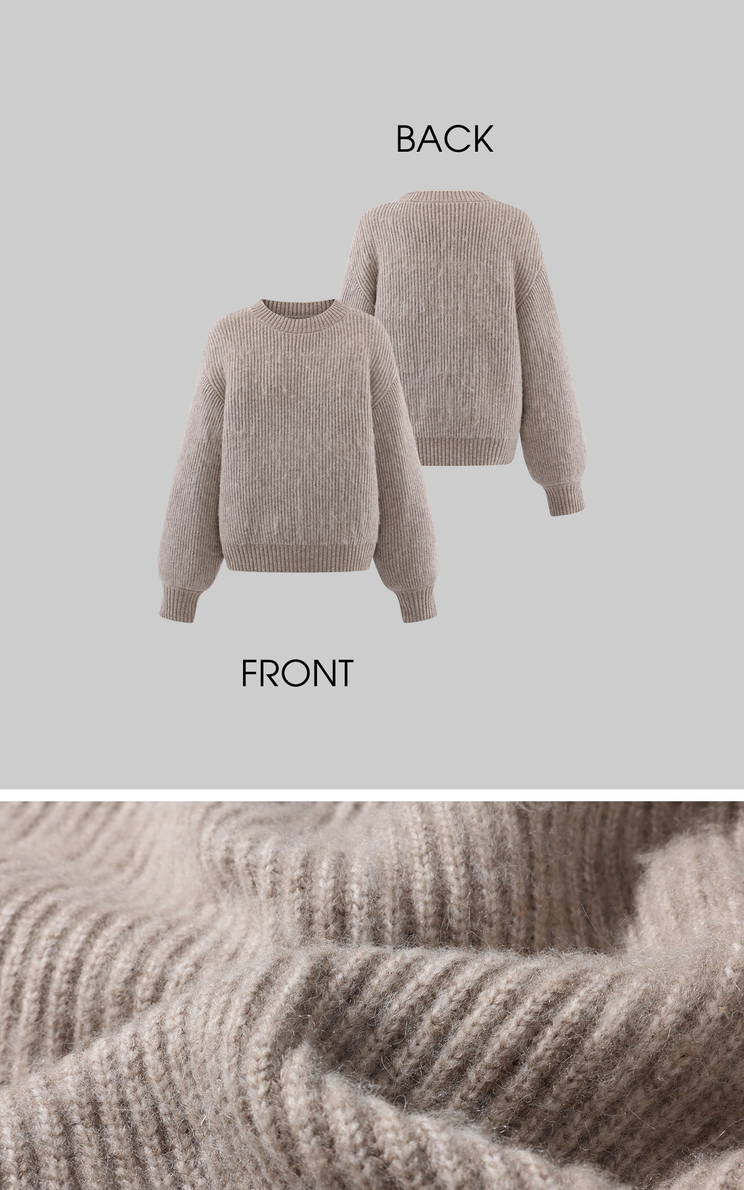 WARDEN EDGE 텍스처 오버사이즈 니트 스웨터