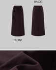 Rase le sol Zip Collar Sweat Jacket and Paneled Maxi Skirt Set