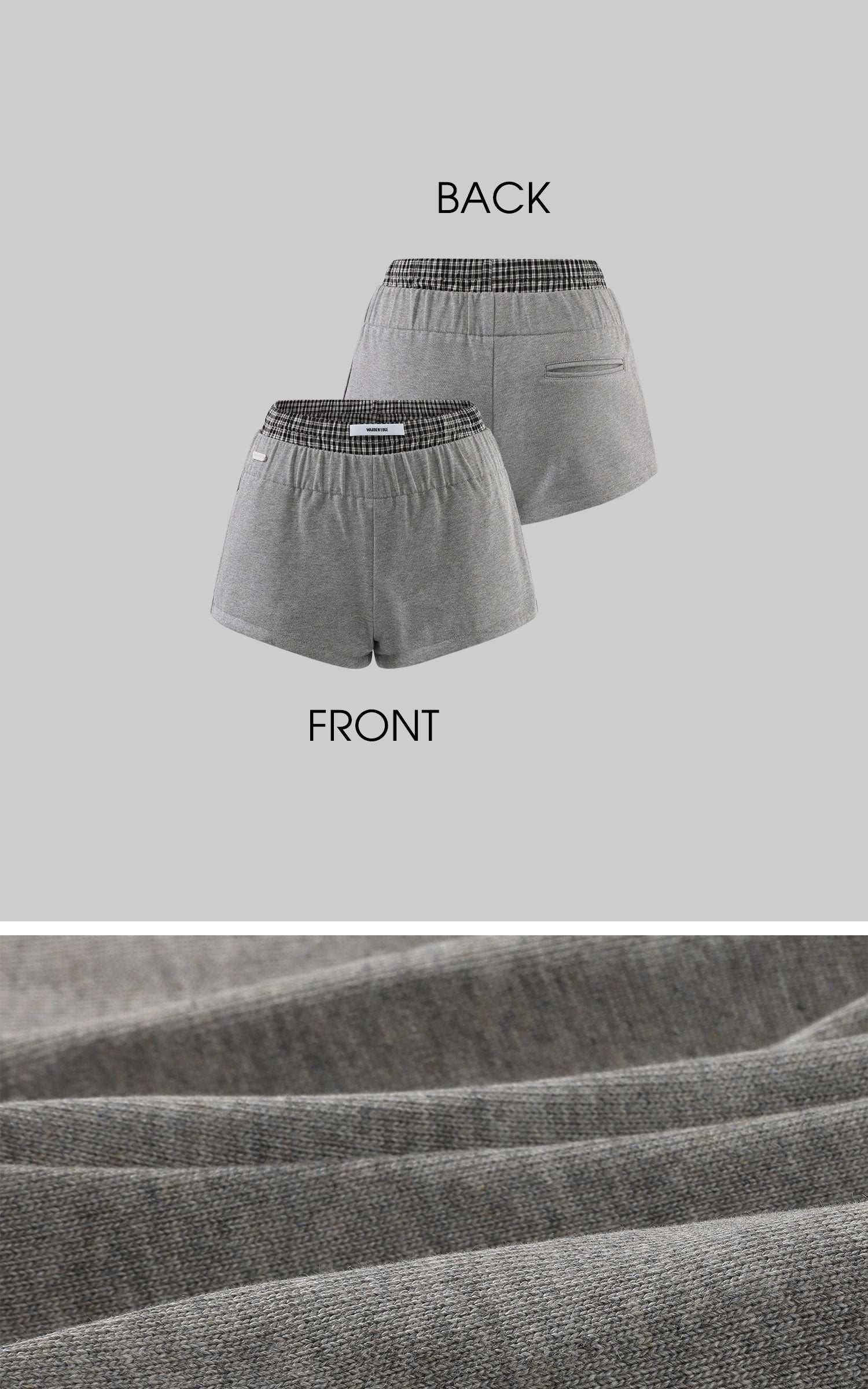 WARDEN EDGE Ceinture à carreaux superposée pour détente Short