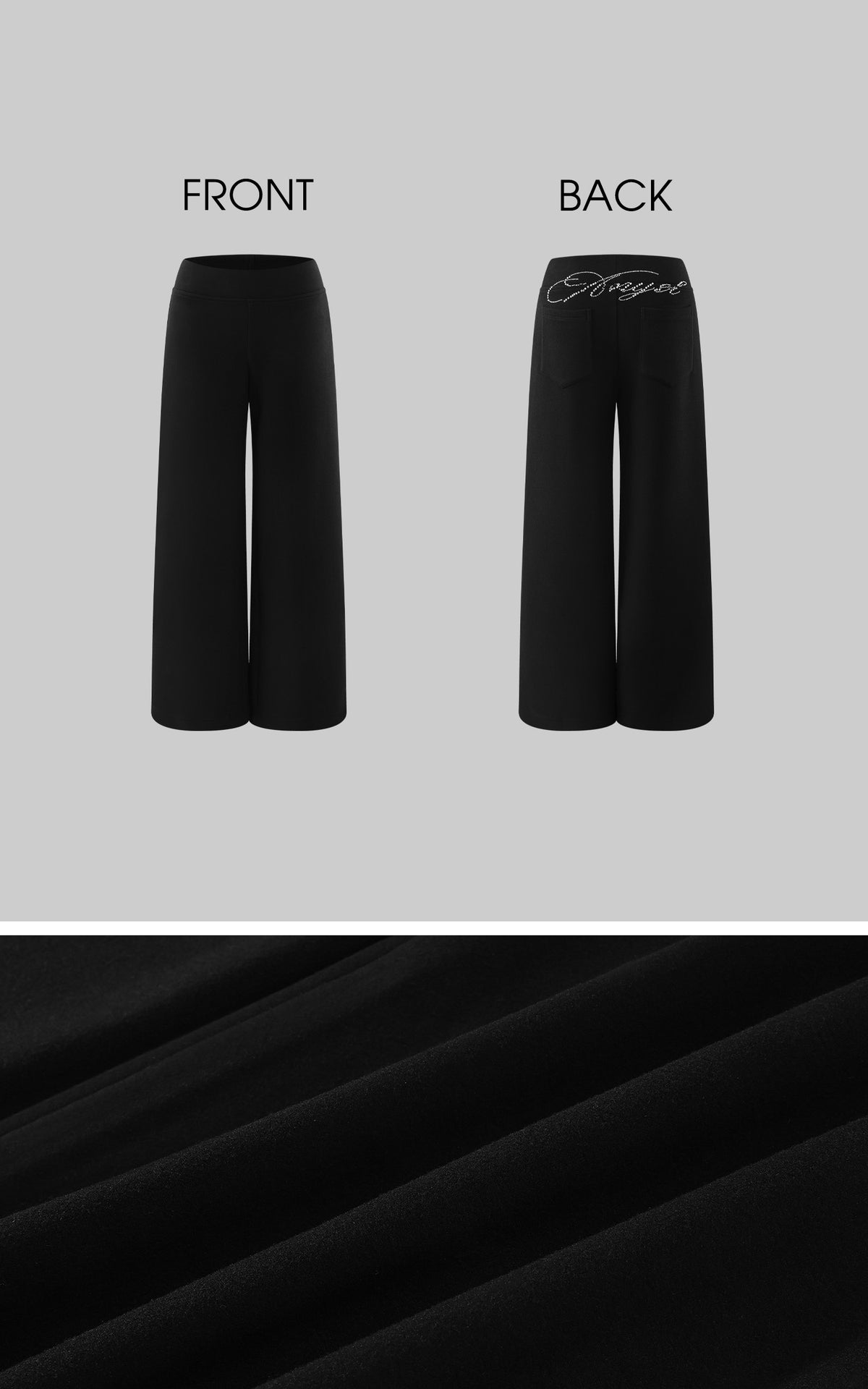 Hydrae Ensemble veste zippée ornée de strass &amp; pantalon large