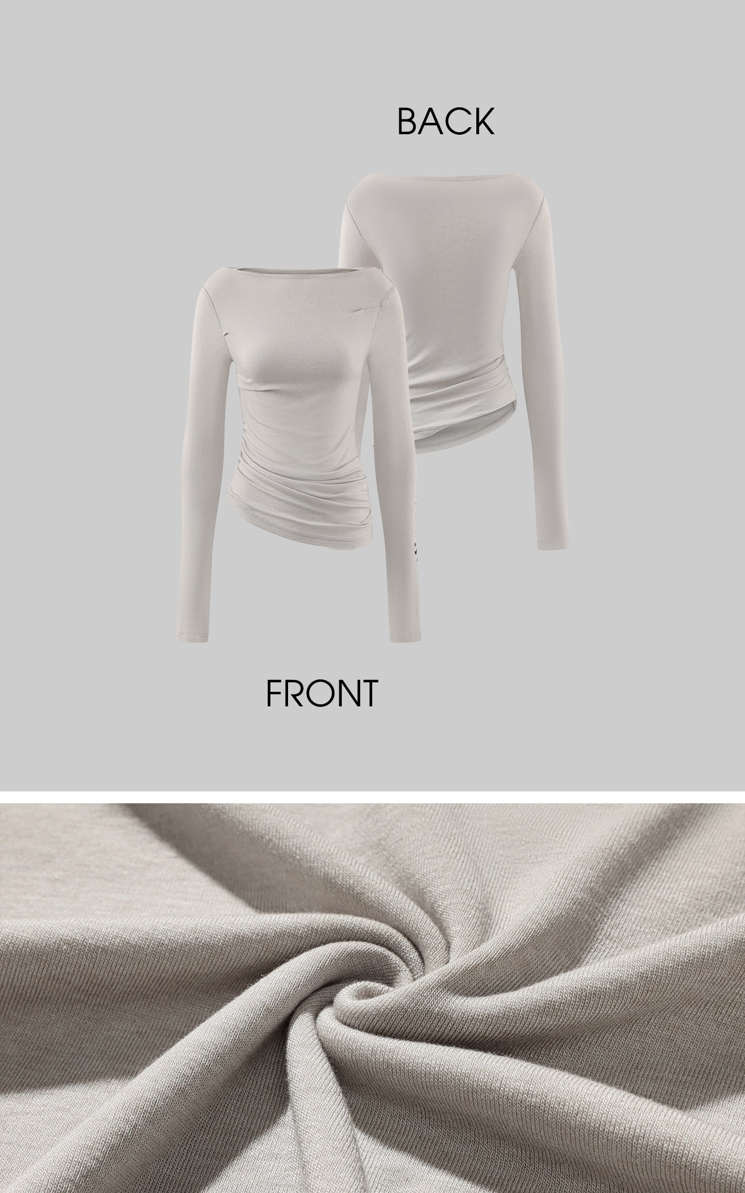 WARDEN EDGE ロゴプリント付きアシンメトリックロングスリーブTシャツ