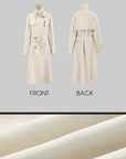 Rase le Sol Oversized Cotton-Linen Outerwear with Belted Waist