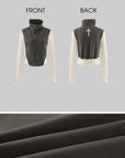 Rase le sol Asymmetric High-Neck Zip Jacket