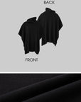 IAMXIAA Asymmetric Turtleneck Knit Cape Poncho
