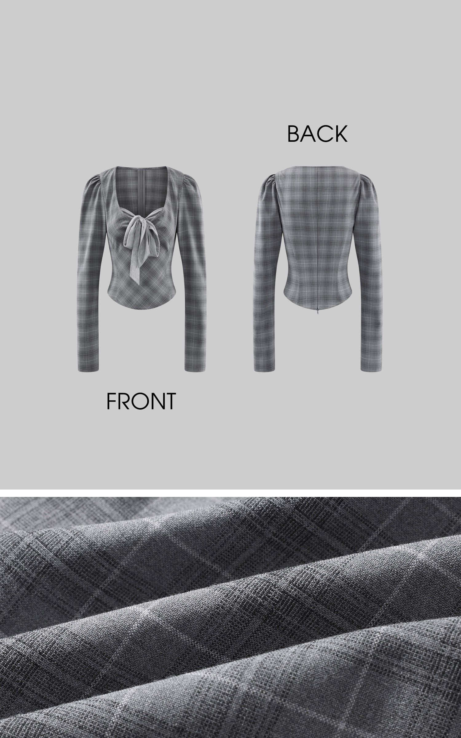 Rase le sol Plaid Tie-Front Top &amp; Asymmetric Layered Skirt Set