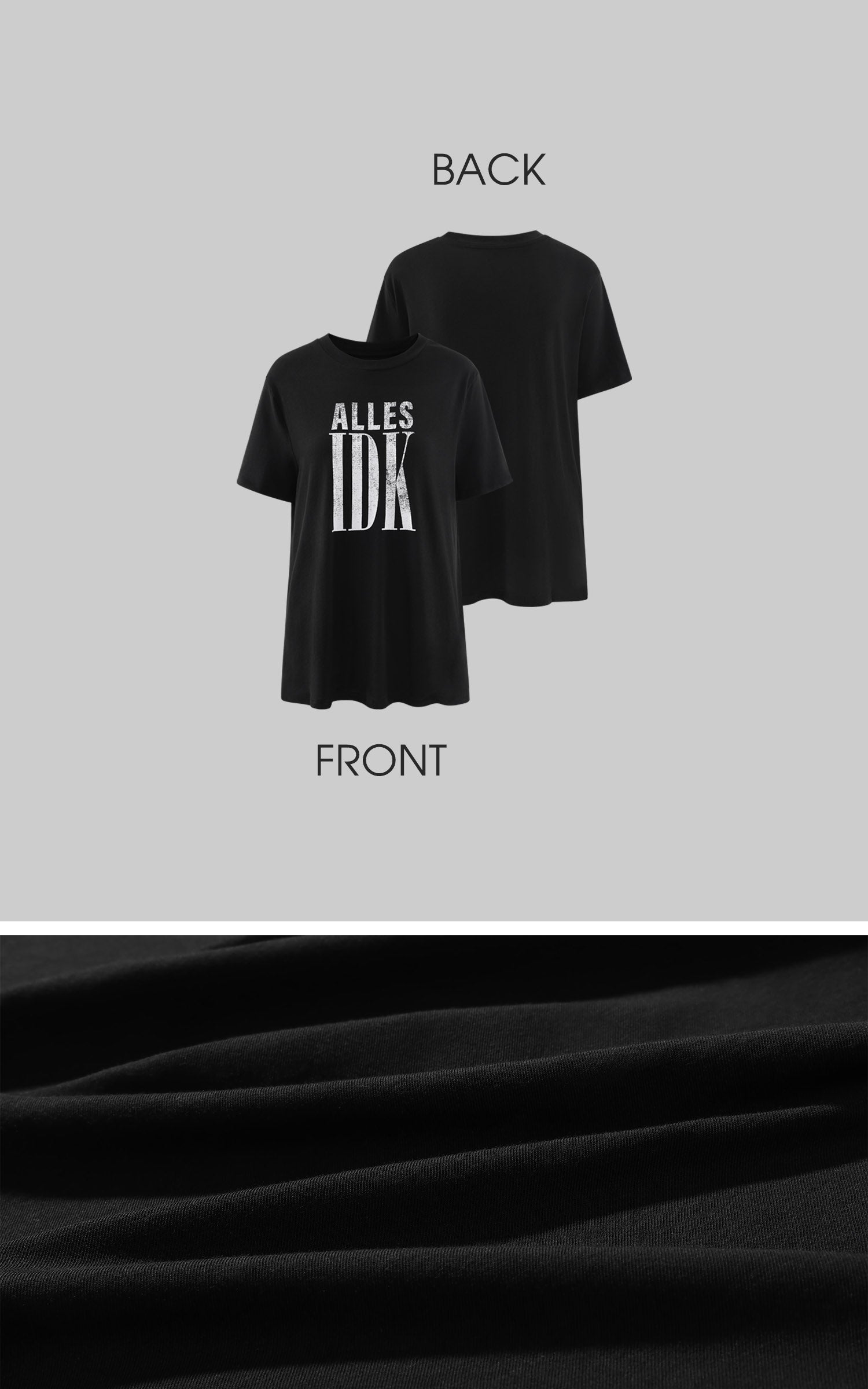 WARDEN EDGE Alles IDK Distressed Graphic Oversized T-Shirt