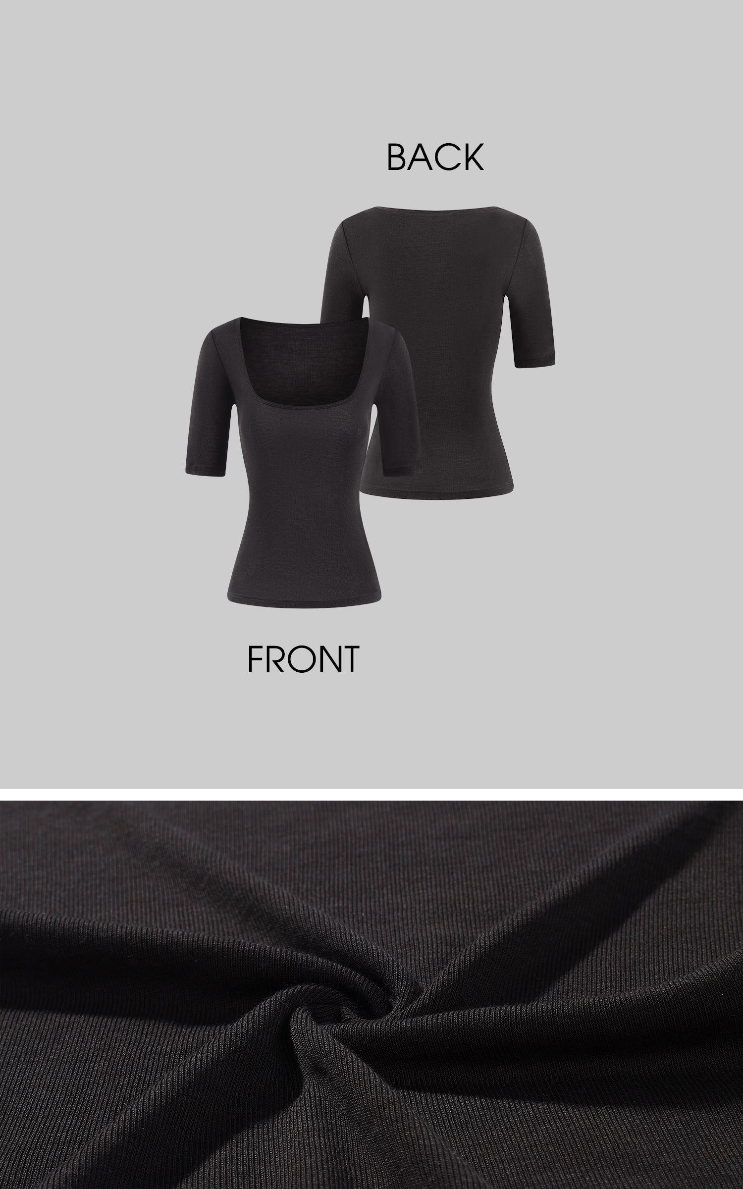 0122stepll T-shirt ajusté à encolure dégagée sculptée
