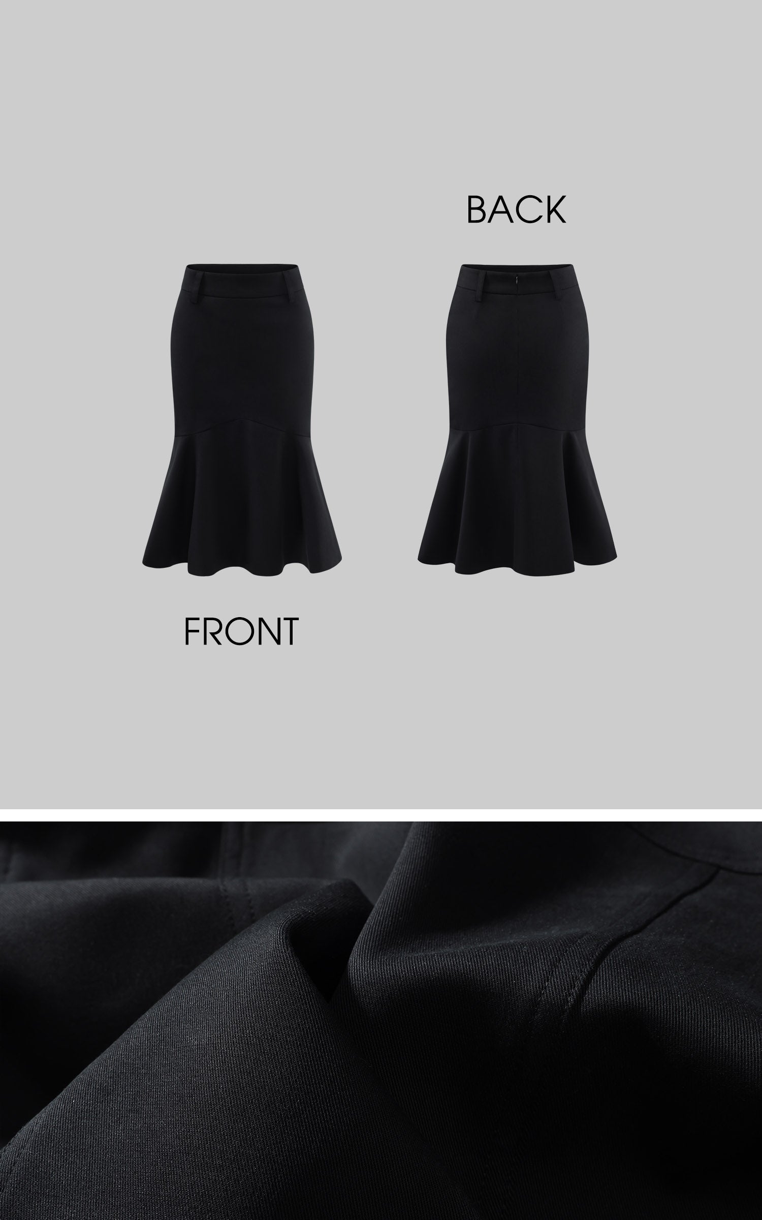 ROVENTE Low-Rise Fishtail Midi Skirt