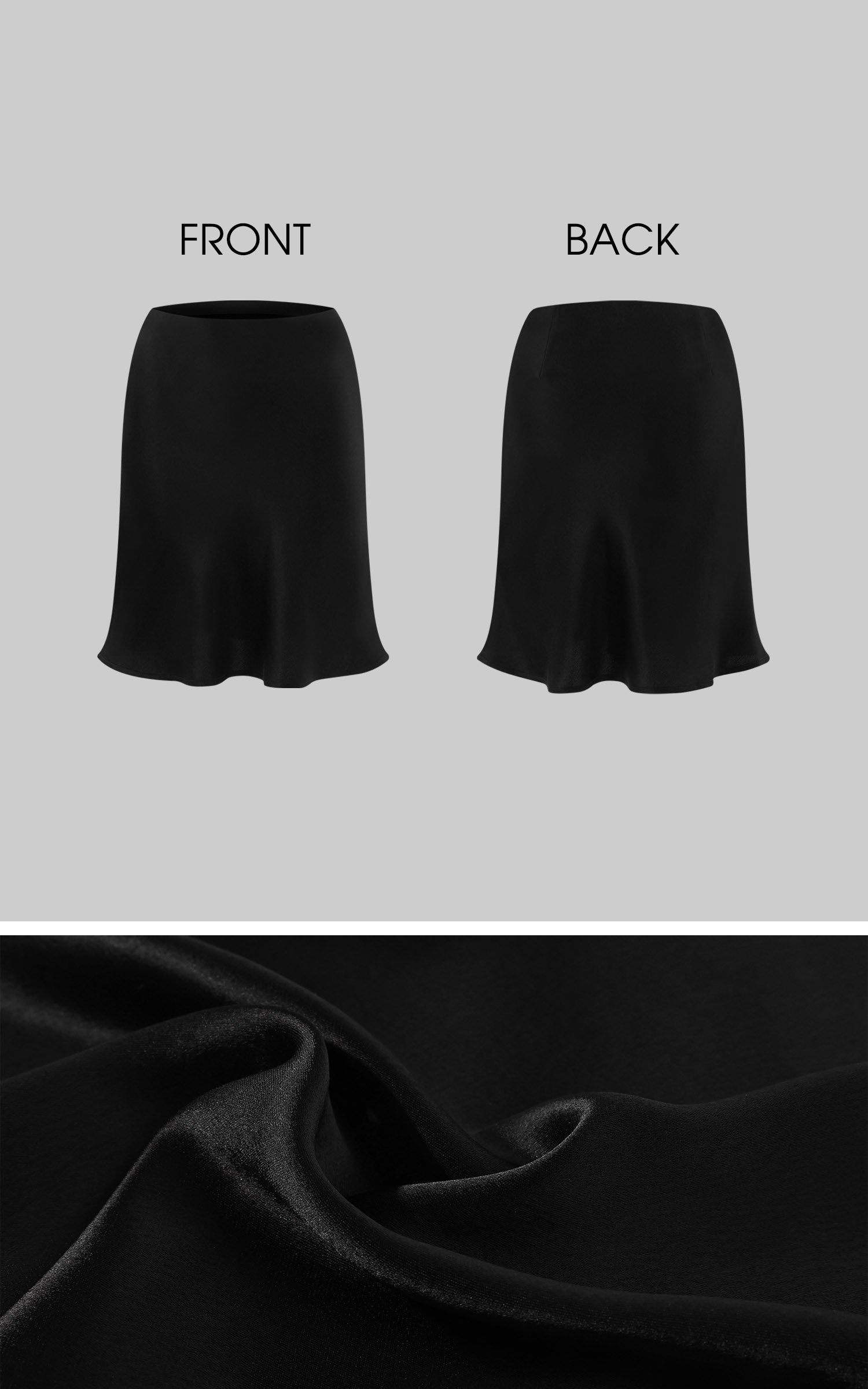 Hydrae Satin Low Rise A-Line Mini Skirt
