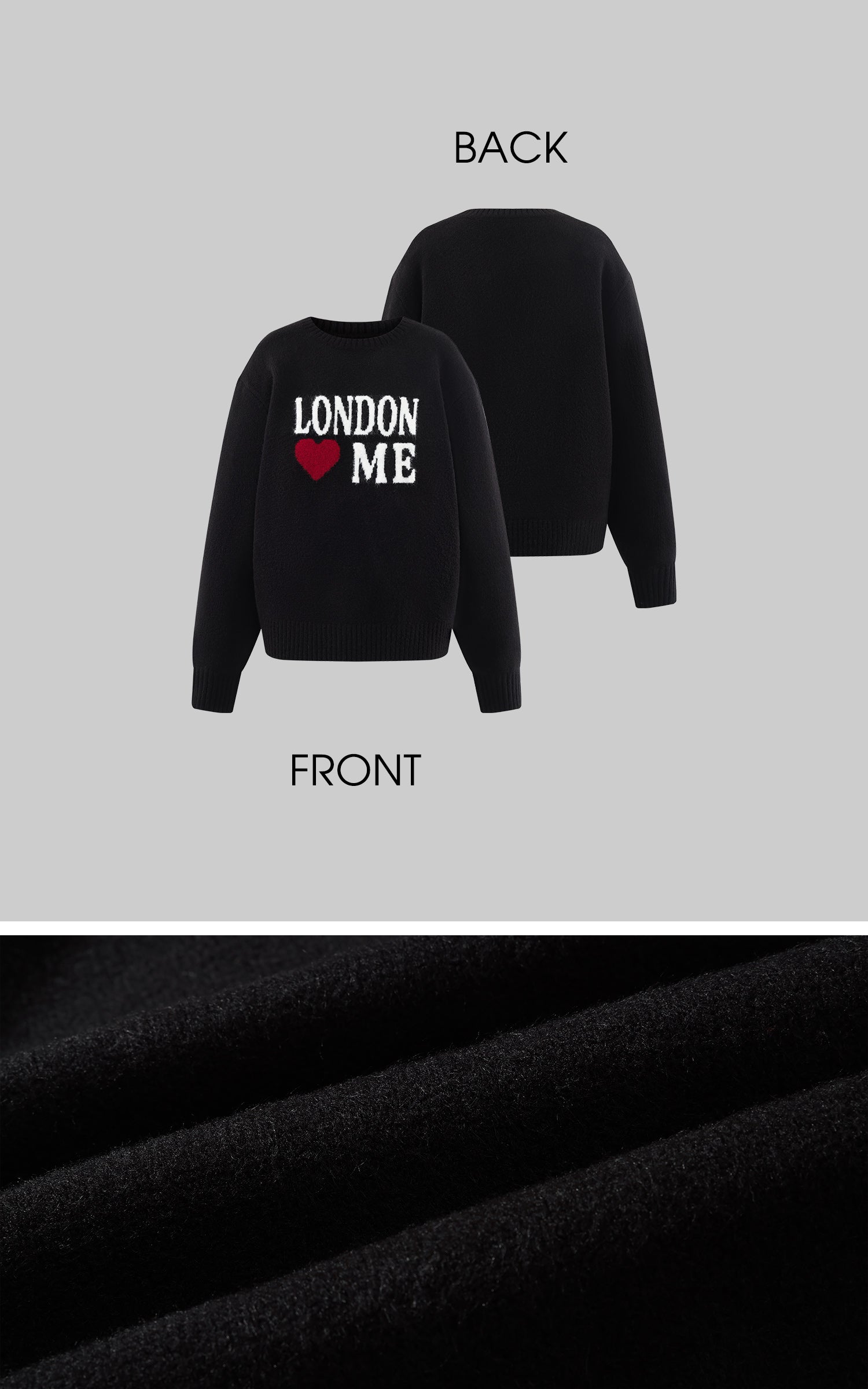 WARDEN EDGE London Heart Graphic Knit Sweater