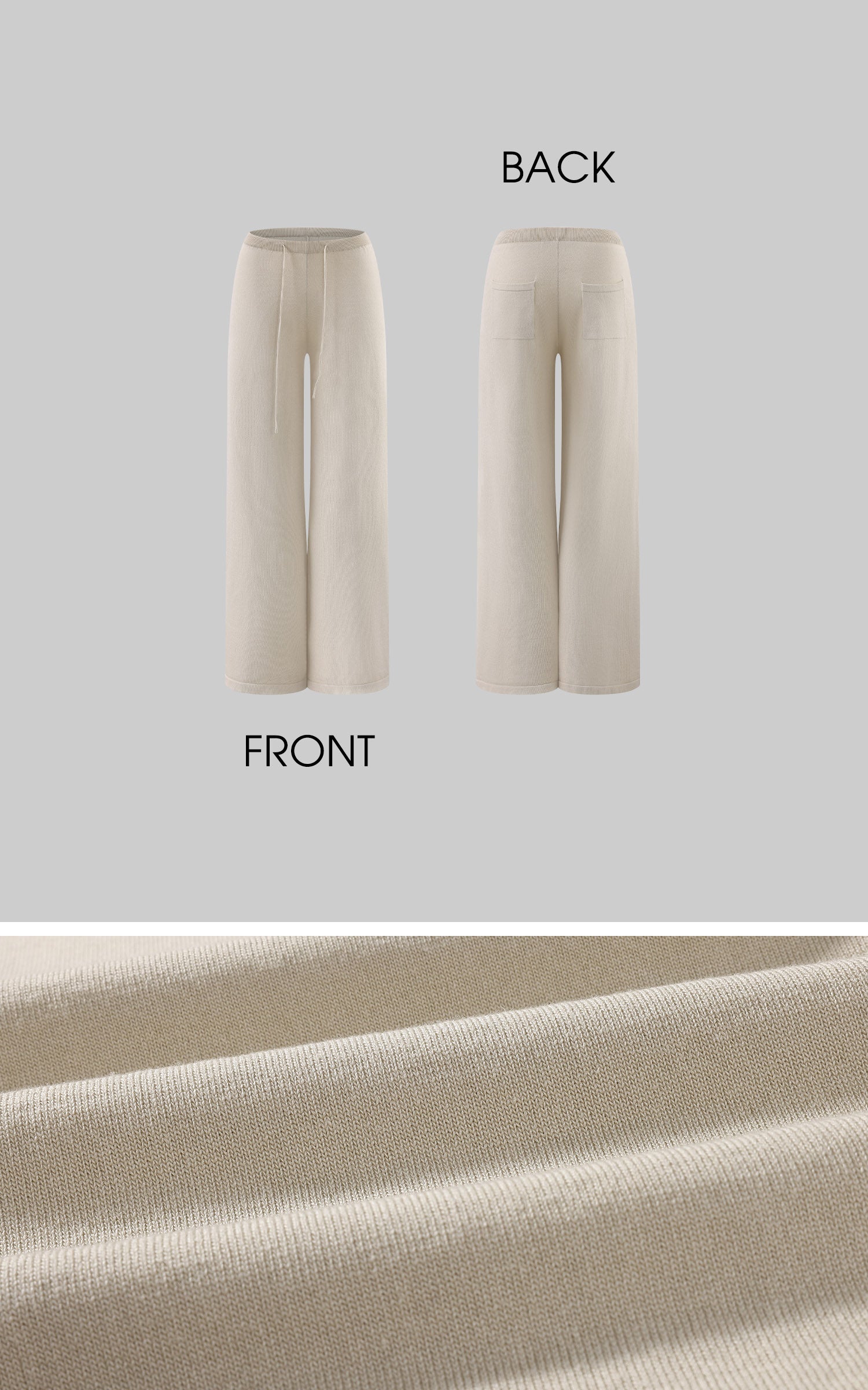 ROVENTE Open-Back Tube Top &amp; Wide-Leg Pants Set
