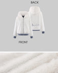 Rase le sol Reversible Faux Fur Hooded Zip Jacket