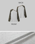 IAMXIAA Camo Sleeve Off-Shoulder Raglan T-Shirt