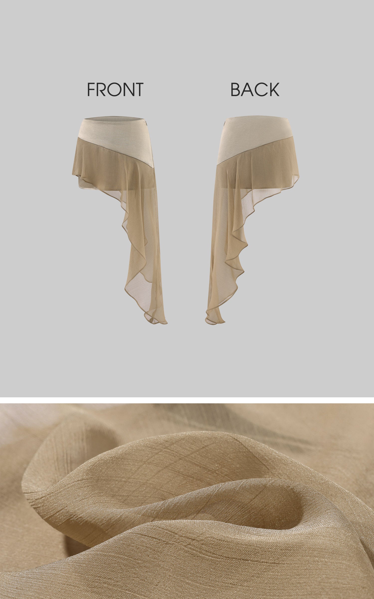 Hydrae Metallic Drape Mini Skirt