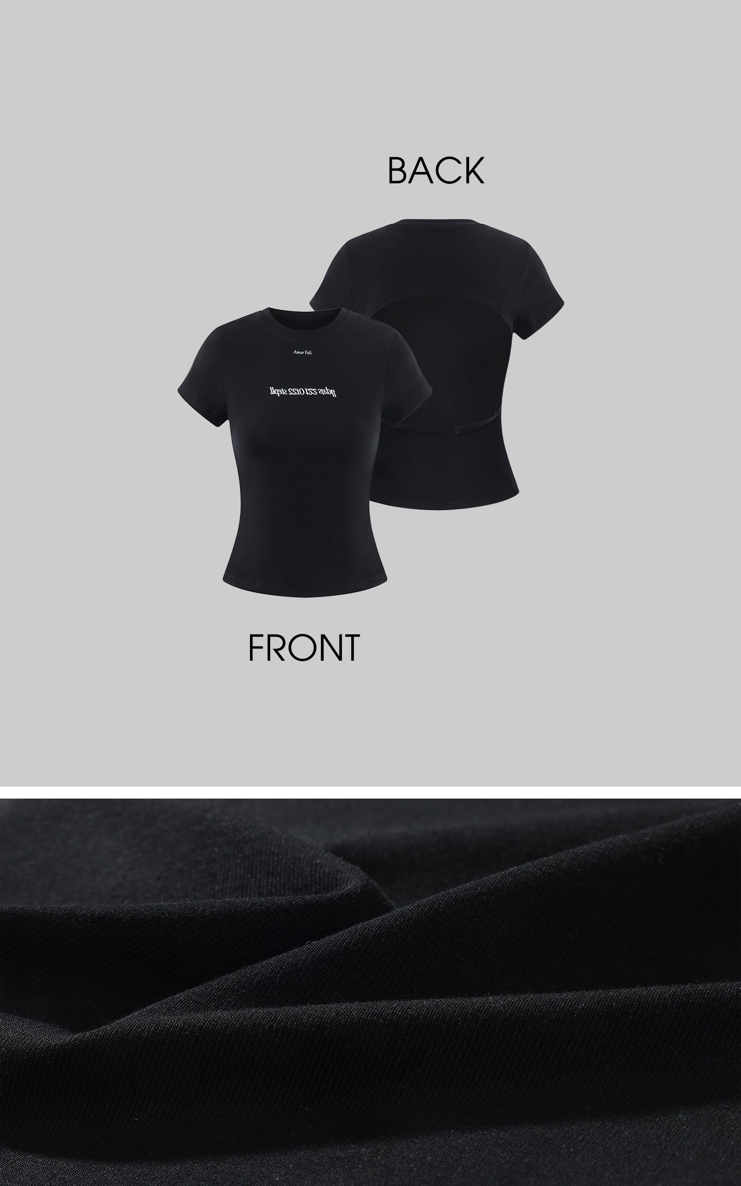 0122stepll Amor Fati Open-Back Graphic Tee