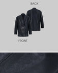 0122stepll Blazer Surdimensionné en Similicuir