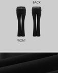 ROVENTE Lace Trim Tie Waist Flared Pants
