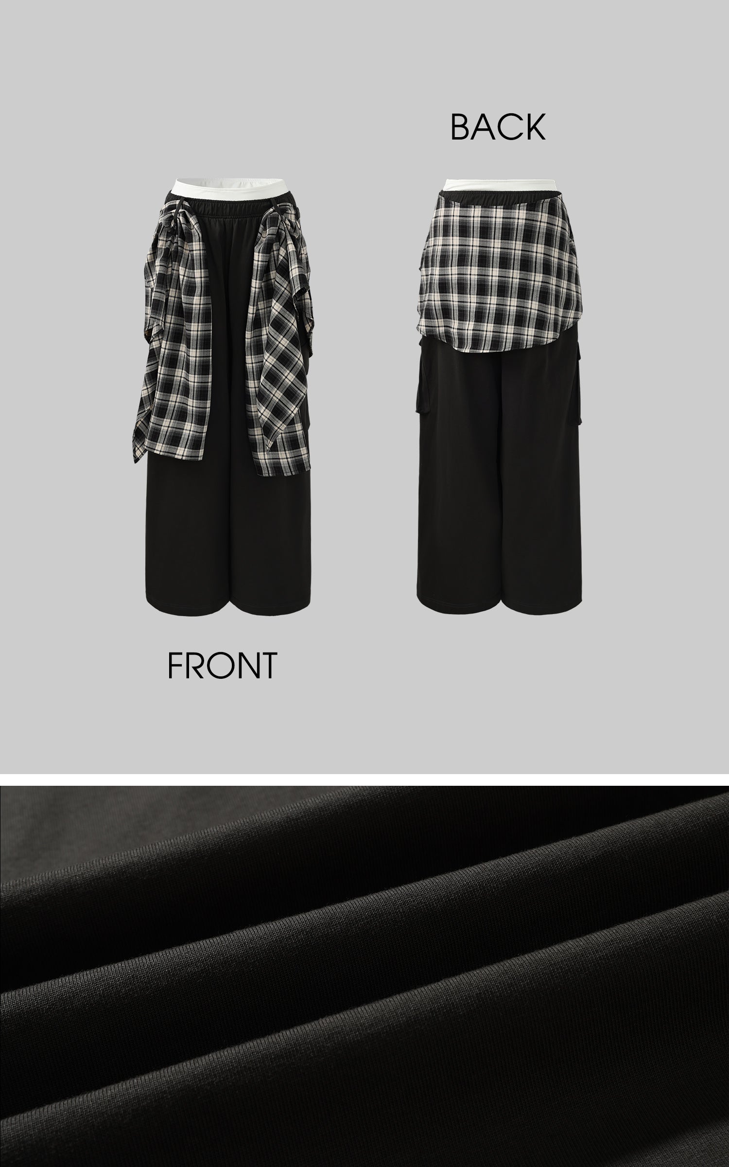 WARDEN EDGE Layered Waist Loose-Fit Track Pants - PINKPARKS