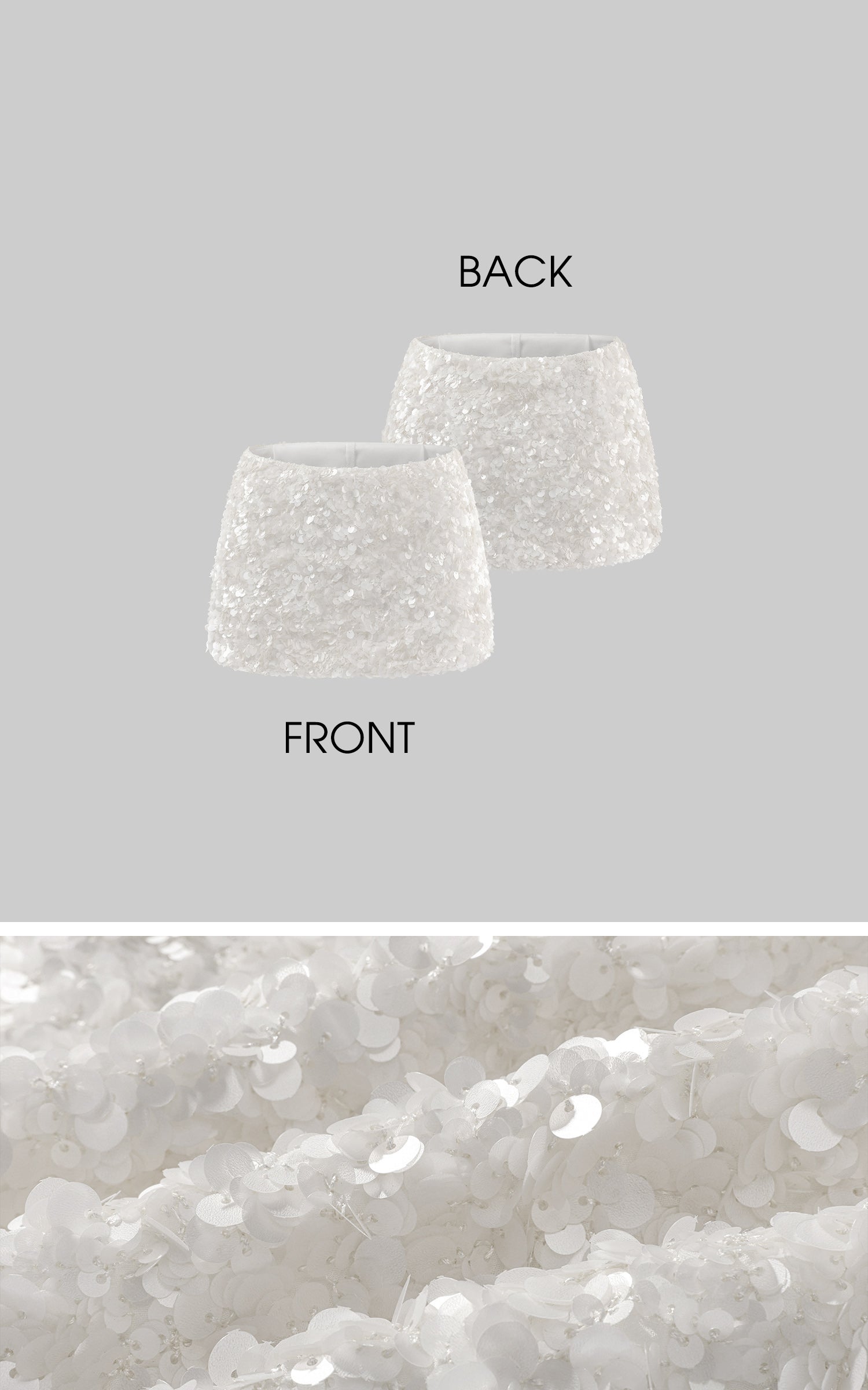 ROVENTE Sequin Embellished Mini Skirt