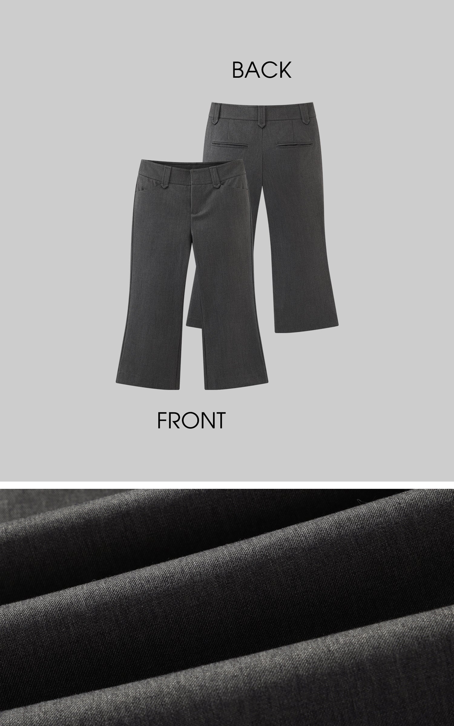 ROVENTE Cropped Flare Trousers Tailored Mid Rise Design