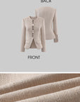 Hydrae Embroidered Fitted Blazer Structured Waist Cropped Jacket Vintage Inspired Tailored Top