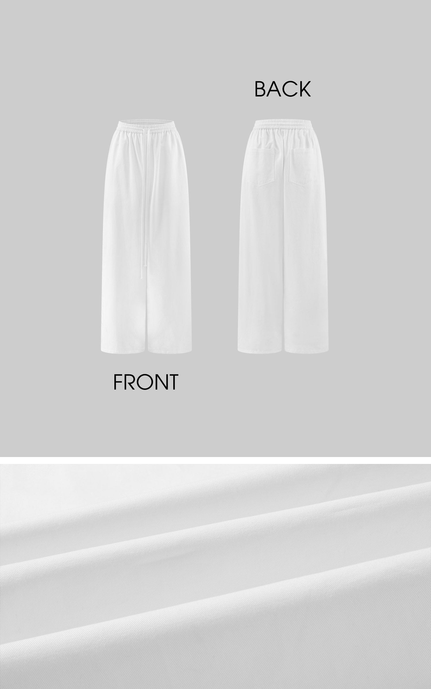 Rase le sol Embroidered Wide-Leg Drawstring Pants