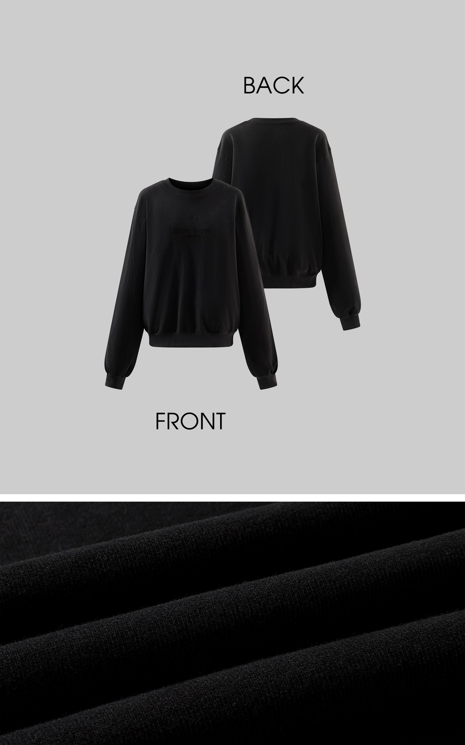 Rase le sol Embroidered Oversized Sweatshirt