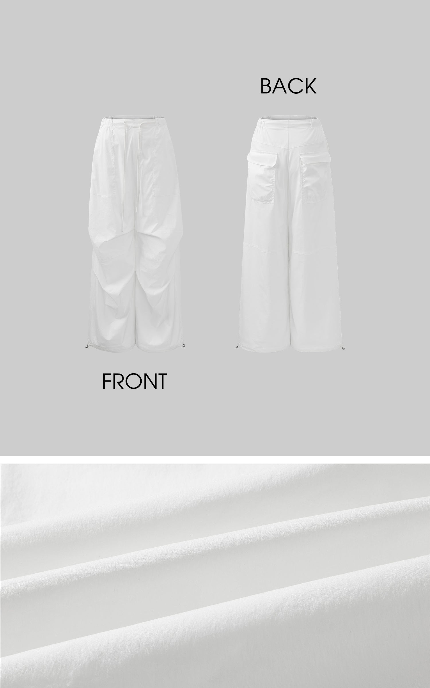 WARDEN EDGE Drawstring Cargo Trousers with Sculpted Volume - PINKPARKS