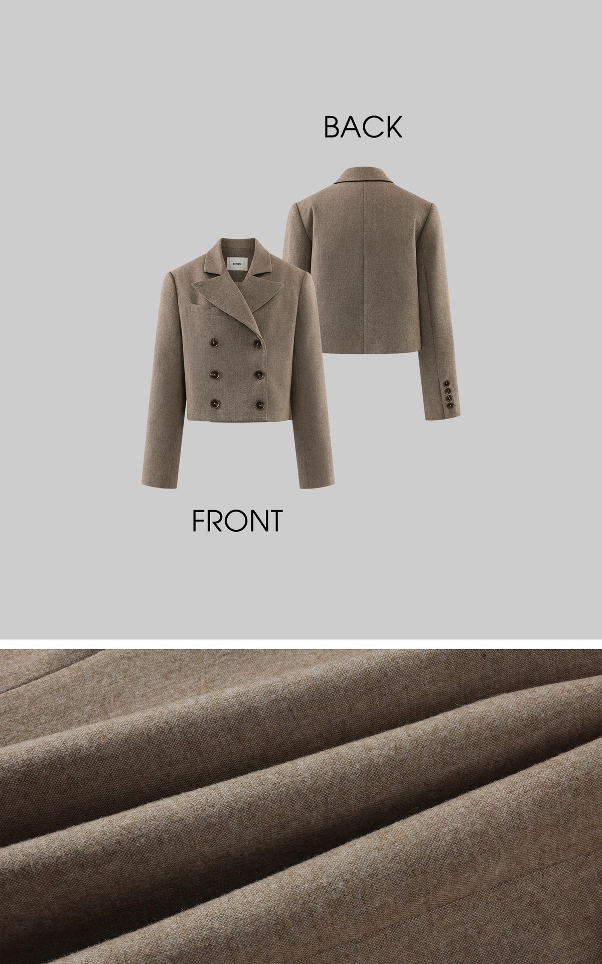 ROVENTE Cropped Double-Breasted Blazer &amp; Pleated Mini Skirt Set