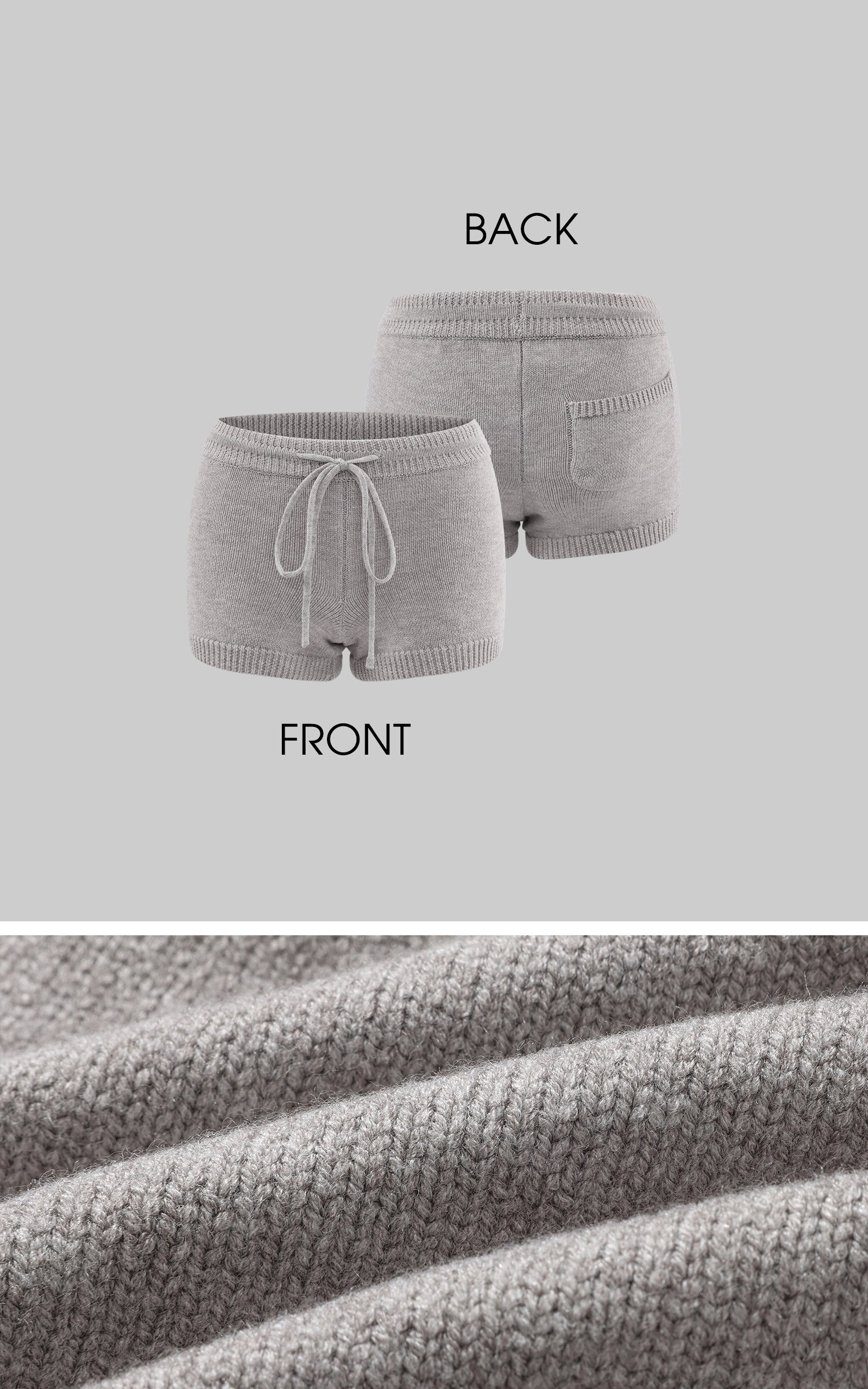 WARDEN EDGE Knit Devil-Horn Top and Shorts Set