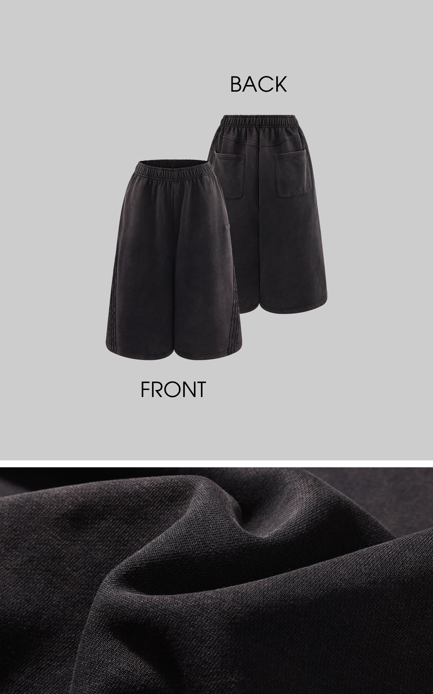 Rase le sol 워시드 루즈핏 스트레이트 반바지