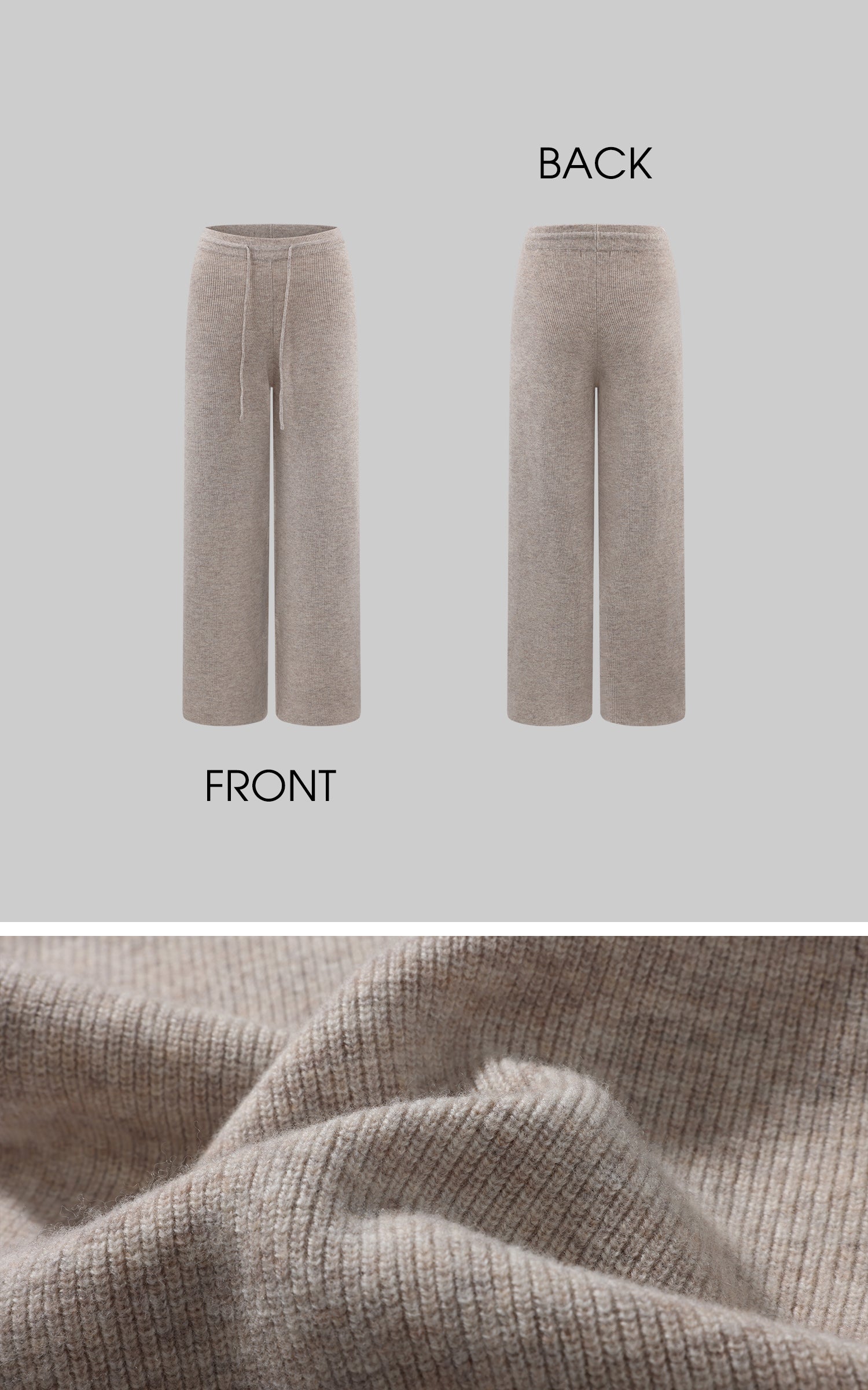 ROVENTE Cozy Rib Knit Hoodie &amp; Wide-Leg Lounge Pants Set