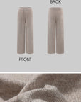 ROVENTE Cozy Rib Knit Hoodie & Wide-Leg Lounge Pants Set