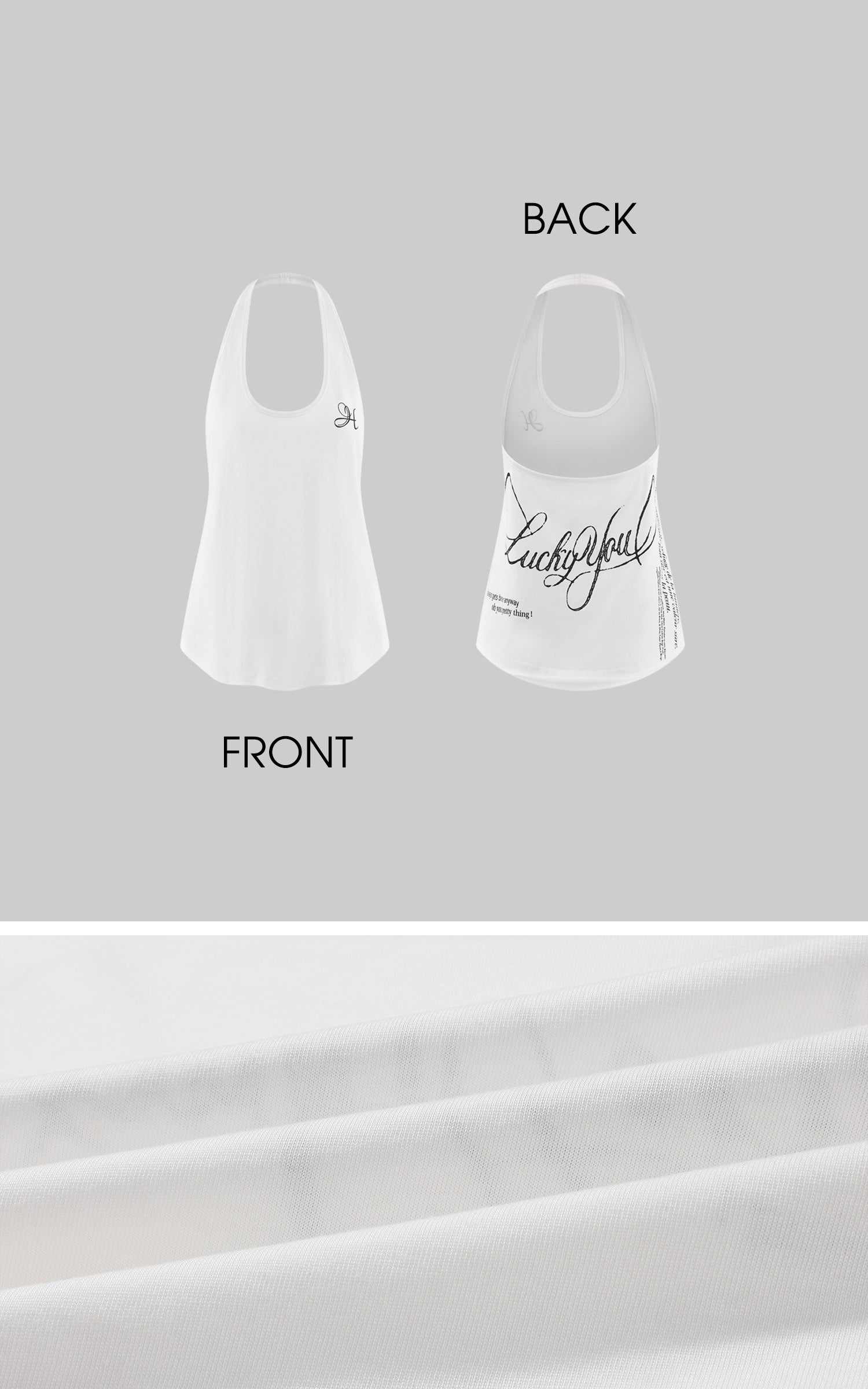 Hydrae Open Back Graphic Halter Top &amp; Triangle Bra Set
