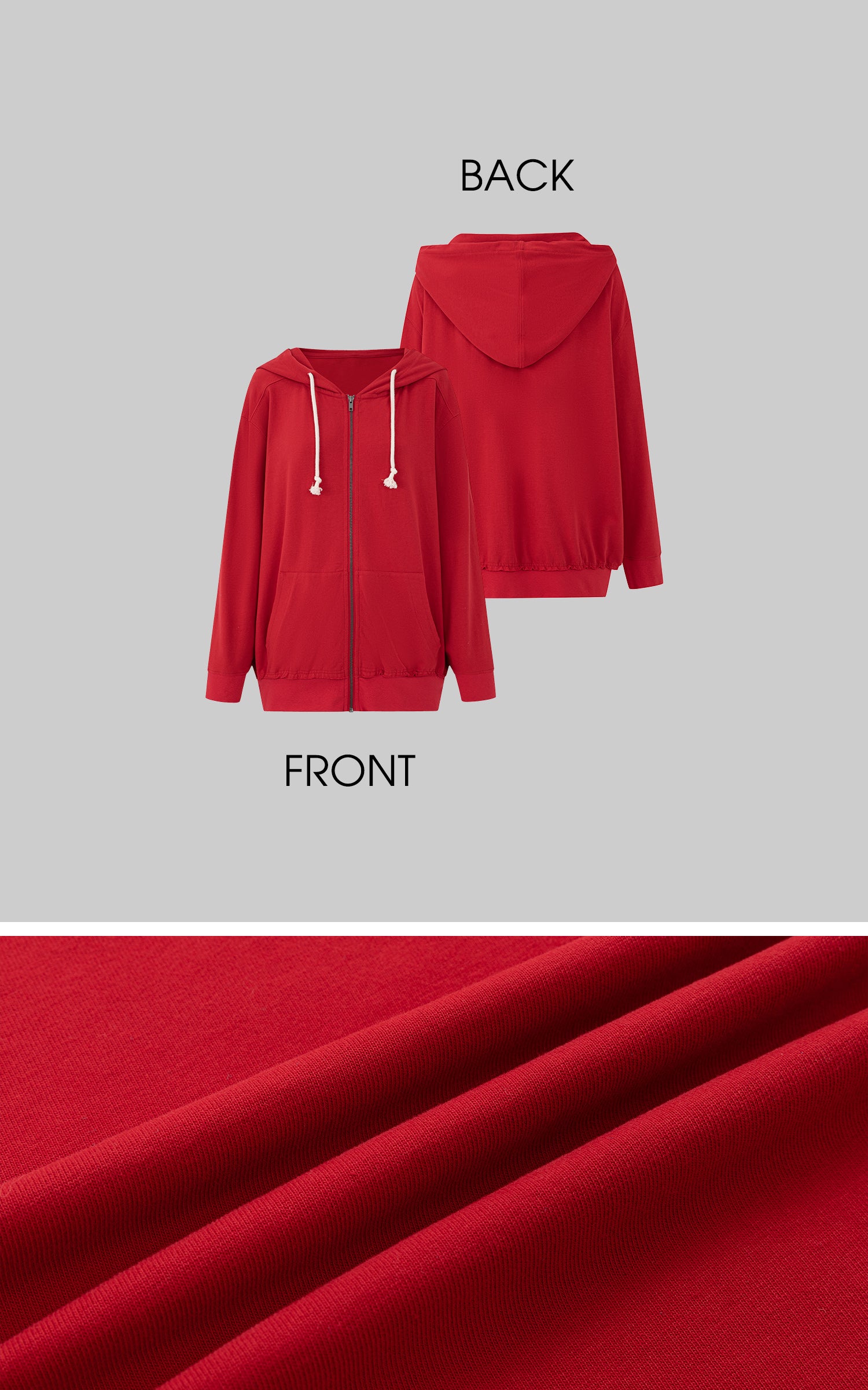 IAMXIAA Zip Hoodie &amp; Wide-Leg Sweatpants Set