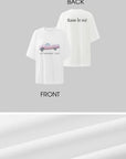 Rase le sol Vintage Convertible Car Graphic Oversized Gender-Neutral T-Shirt - PINKPARKS