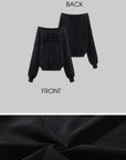 Rase le sol Deconstructed Wide-Neck Sweatshirt & Micro Shorts Set